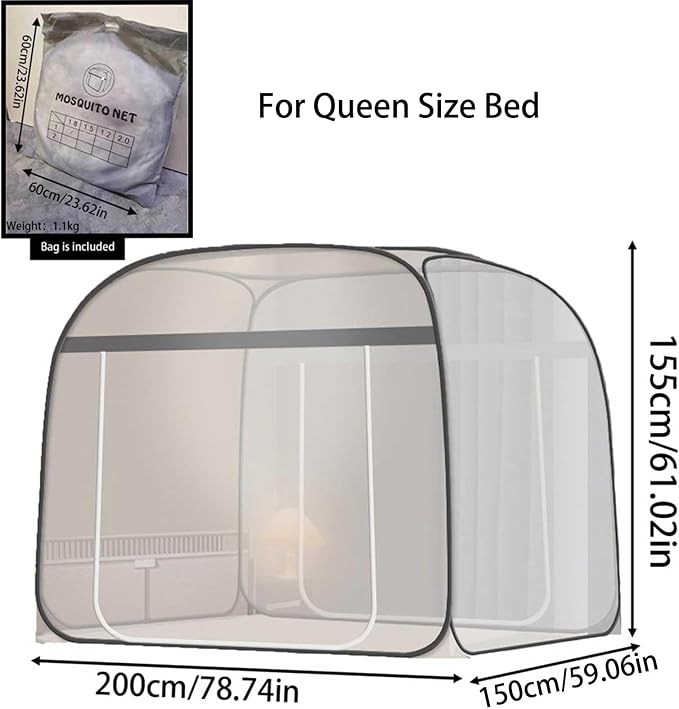Pop-Up Mosquito Net Tent for Beds Portable Folding Canopy - Image 2