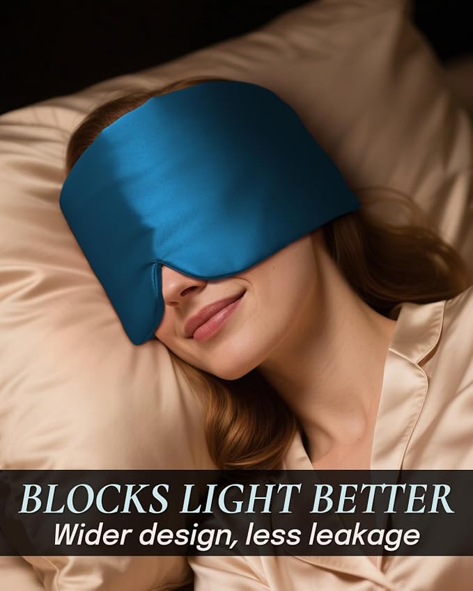 Zenssia Satin Sleep Mask for Women and Men, Lightweight Padded Eye Mask - Image 2