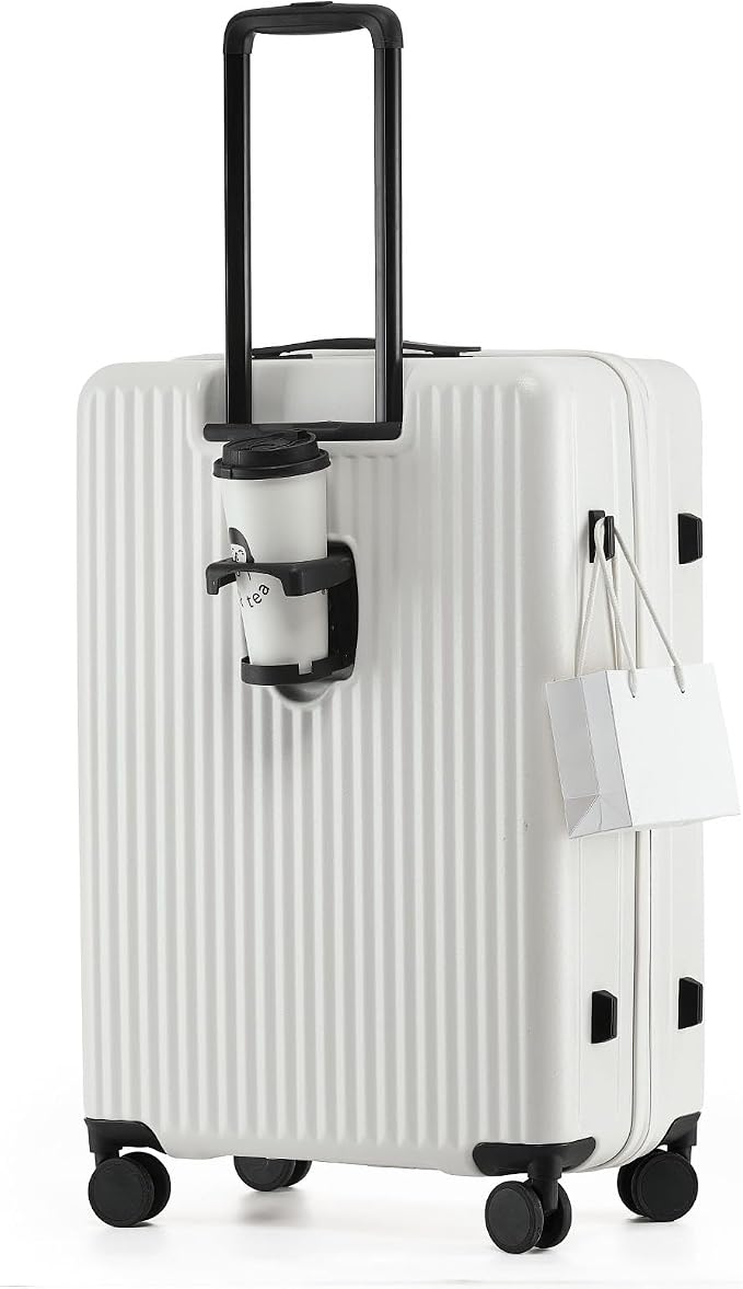 26 Inch Top Opening Checked Travel Luggage Expandable - Image 9