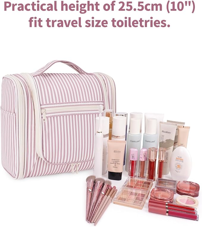 Narwey Striped Hanging Travel Toiletry Bag - Image 4