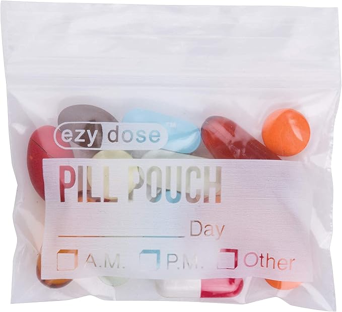 EZY DOSE Disposable Pill, and Medicine Organizer Pouches, Zippered Seal Bags - Image 3