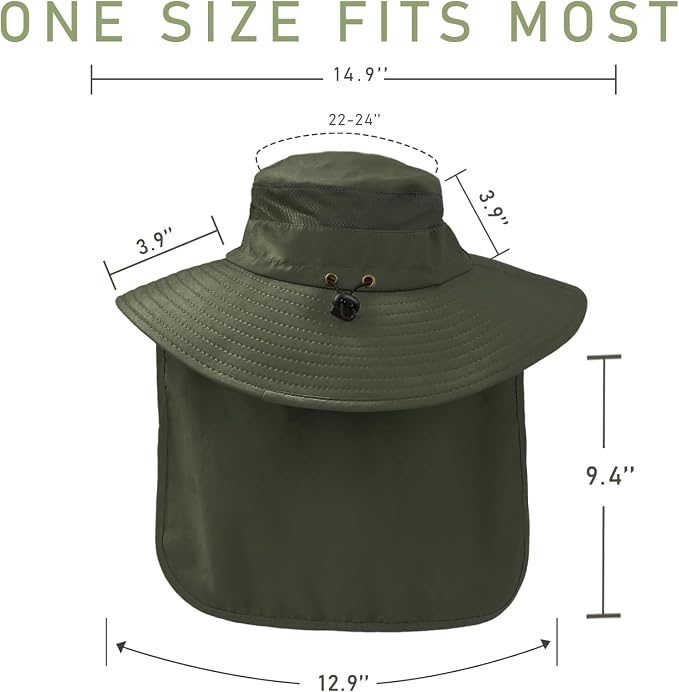 Fishing Hat Breathable Wide Brim Sun Hats - Image 6