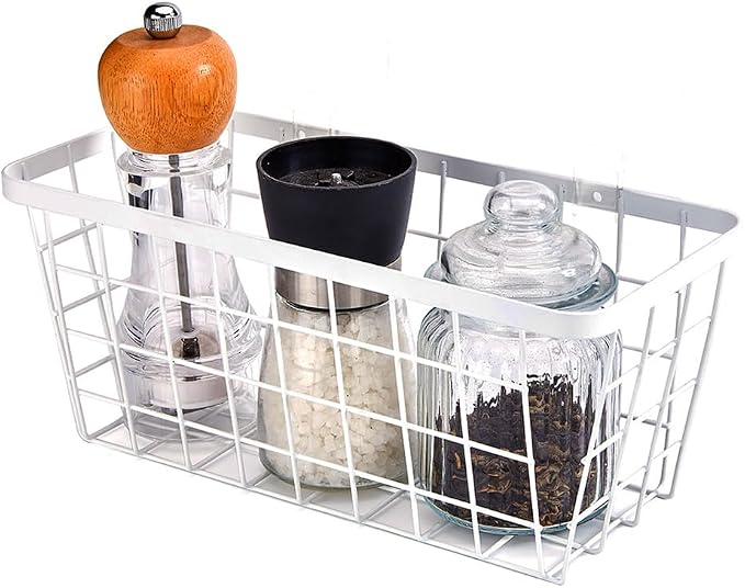 LeleCAT White Hanging Kitchen Baskets - Image 5