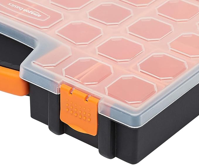 Amazon Basics 19-Removable Compartment Organizer, 16.5 x 13.2 x 2.4 inches - Image 3