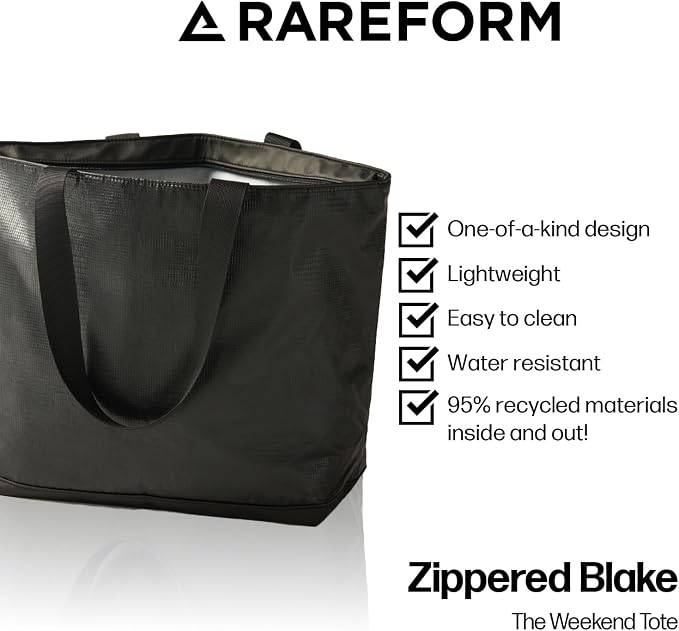 Rareform Large Zippered Blake Tote Bag | One-of-a-Kind, Water-Resistant - Image 2