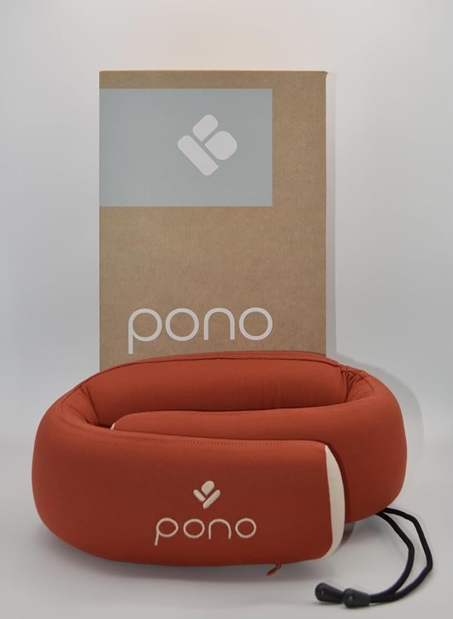 Pono Neck Cradle Travel Pillow: Memory Foam, Ergonomic 360° Adjustable Support by Unknown
