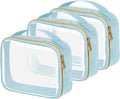 TSA Approved Travel Toiletry Bag, 3 Pack Clear Makeup Bags by FAYORORY