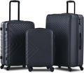 Campfun 3 Piece Luggage Sets, Hardshell ABS Luggage by Campfun