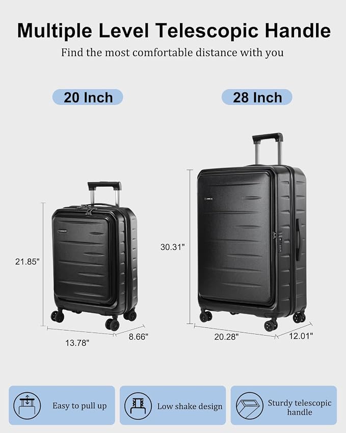 Luggage Sets 2 Pieces, 20 Inch Carry On Luggage and Expandable 28 Inch Checked - Image 8