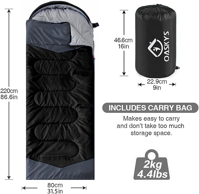oaskys Camping Sleeping Bag - Image 2