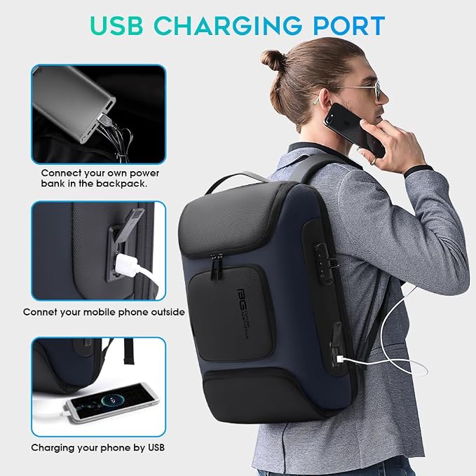 BANGE Anti Theft Backpack, Slim Laptop Backpacks Fit - Image 5