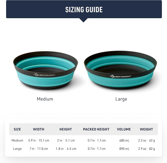 Sea to Summit Frontier Ultralight Collapsible Bowl, Puffins Bill Orange - Image 6
