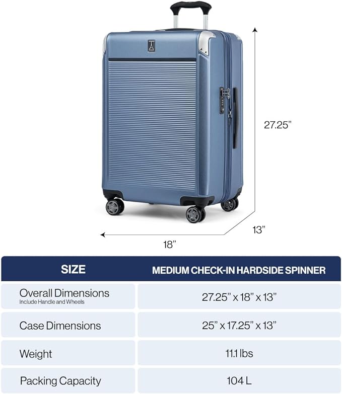 Travelpro Platinum Elite Hardside Expandable Checked Luggage, 8 Wheel Spinner - Image 6