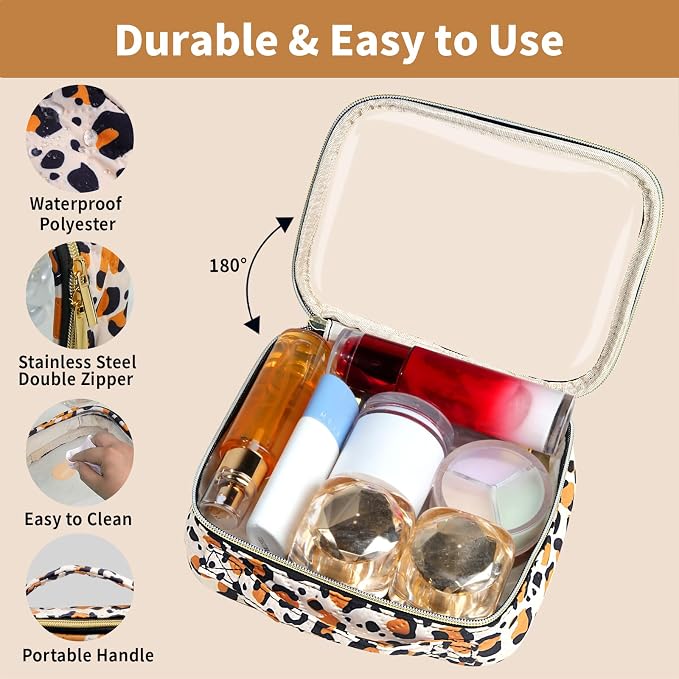 TSA Approved Travel Toiletry Bag, 3 Pack Clear Makeup Bags - Image 5