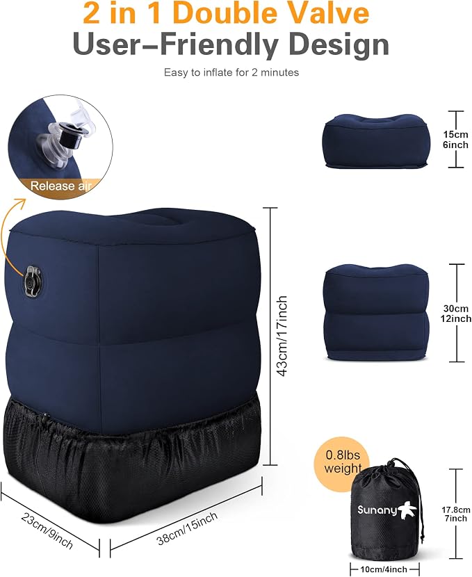 Sunany Inflatable Foot Rest Pillow - Image 4