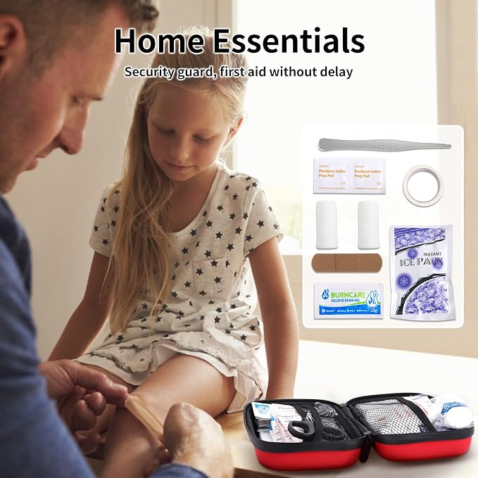 First-Aid-Kit-for-Car-Home-Travel-Camping-Businesses, Compact Waterproof Hard - Image 4