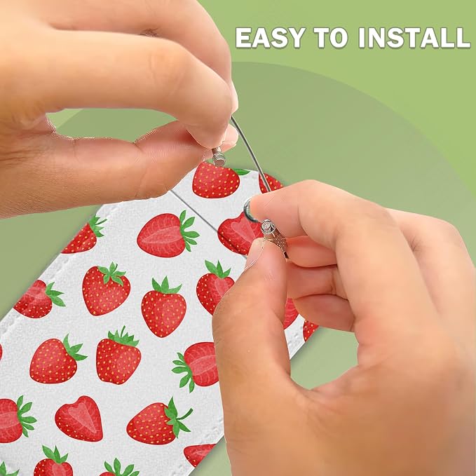 2 Pcs Strawberry Fruit Strawberries Luggage Tags, Cruise Luggage Tag - Image 3