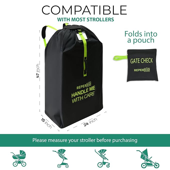 reperkid Large Stroller Bag for Airplane Travel, Fits Most Large, Jogging - Image 4