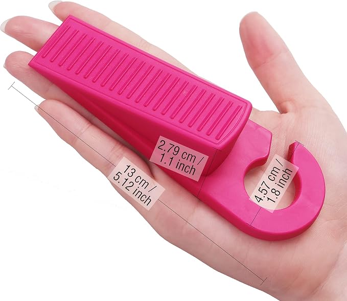 3 Pack Rubber Hook Type Door Stoppers 1 Inch Thick Door Stop Works on All Floor - Image 2