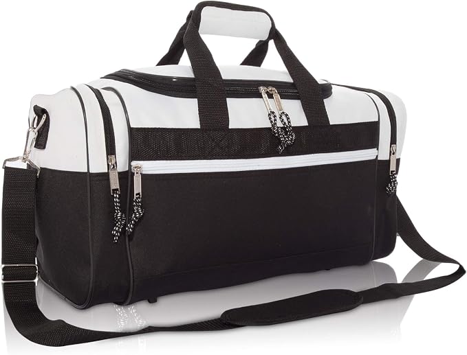 DALIX 17" Blank Duffle Bag Duffel Bag Travel Size Sports Durable Gym Bag by Dalix