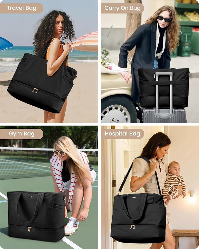 LOVEVOOK Travel Duffle Bag, Puffer Weekender Bags - Image 7