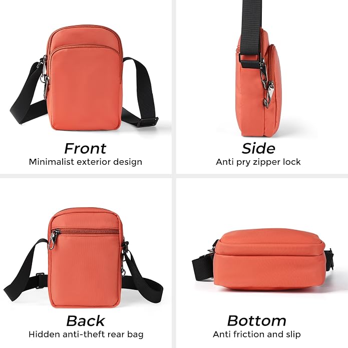 BROADREAM Small Crossbody Bag Men Women, Anti-Theft Crossbody Sling bags - Image 6