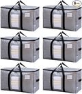 TAILI Extra Large Moving Bags, 6 Pack Silver Heavy Duty Totes by TAILI
