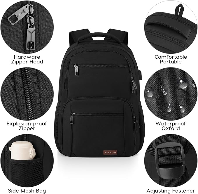 BIKROD Backpack for Men, TSA Travel Backpack, College Backpacks Water Resistant - Image 2