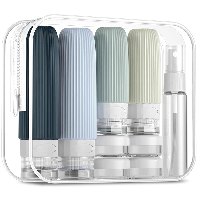 16 Pack Travel Bottles Set, TSA Approved Leak Proof Silicone Squeezable by Mrsdry