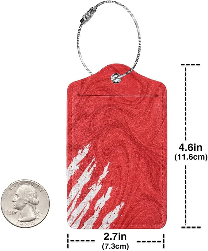 2-Pack Artistic Red Luggage Tags - Image 5