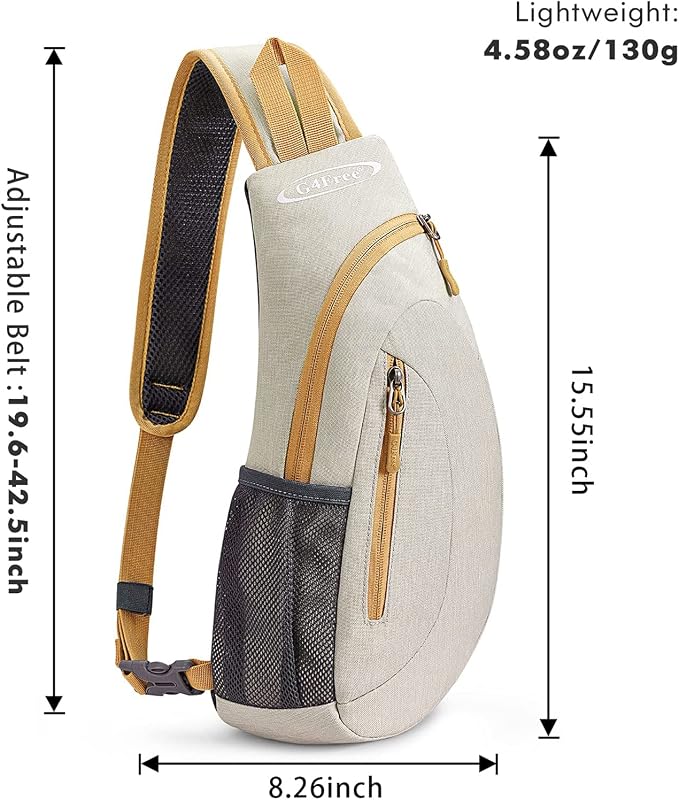 G4Free Sling Bag for Men Women, Small Crossbody Backpack Lightweight Chest - Image 2