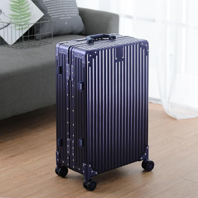 Metal All Aluminum Carry-on Luggage TSA Customs Lock Zipperless Silent Rotary - Image 8