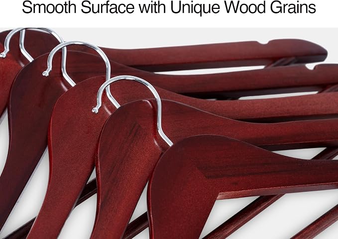 StorageWorks Wooden Hangers 30 Pack, Wood Coat Hanger - Image 5
