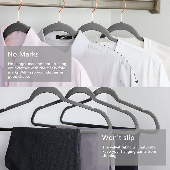 MIZGI Premium Velvet Hangers Heavy Duty - Image 4