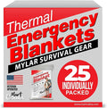 Mart Cobra Emergency Blanket 25-Pack Space Mylar Blankets Survival Gear and by MartCobra