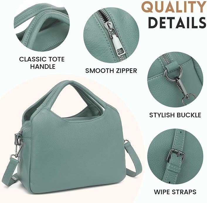 KOGTLA Genuine Leather Purses for Women, Crossbody Shoulder Bags - Image 4