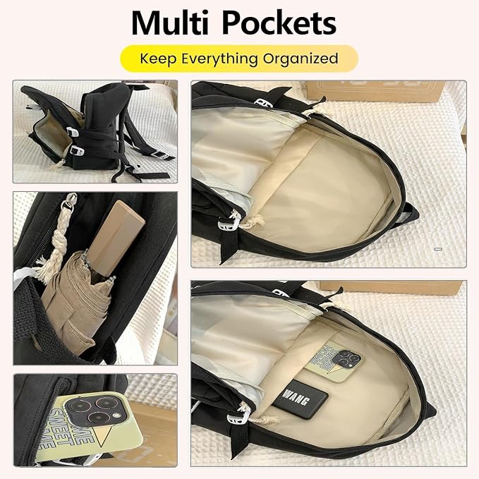 DUSLANG Laptop Backpack For Women Men Travel Daypack - Image 3