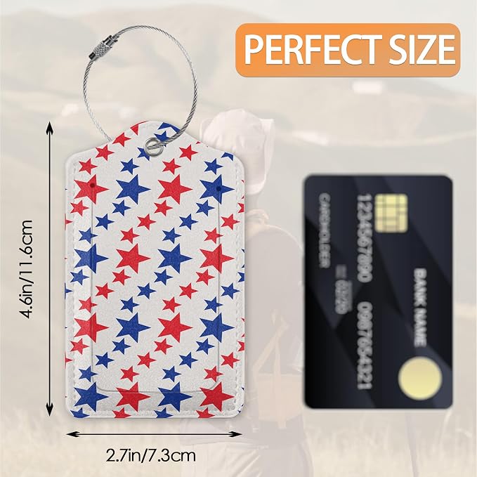 American Patriotic Stars Luggage Tags Bag Tag - Image 2