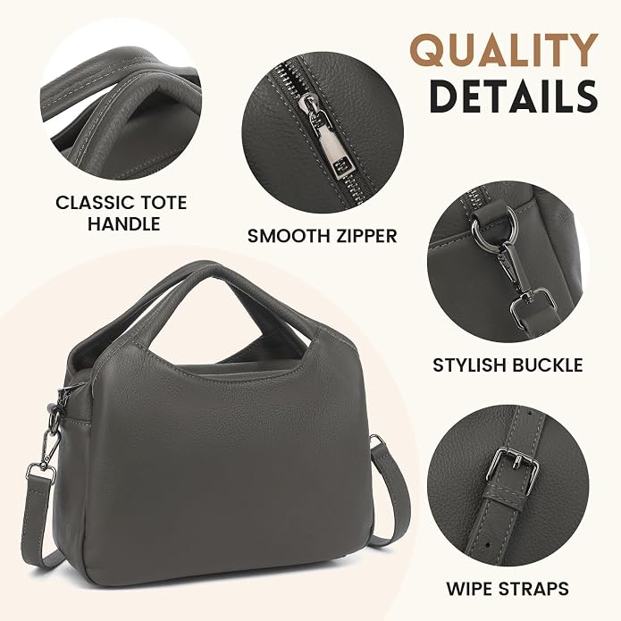 KOGTLA Genuine Leather Purses for Women, Crossbody Shoulder Bags - Image 4