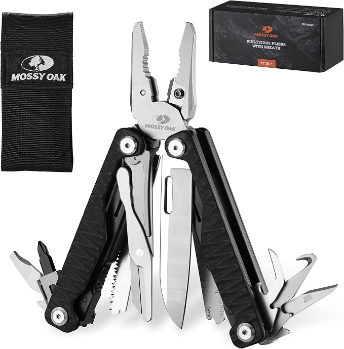 MOSSY OAK Multitool, 17-in-1 EDC Multi Tool by MossyOak
