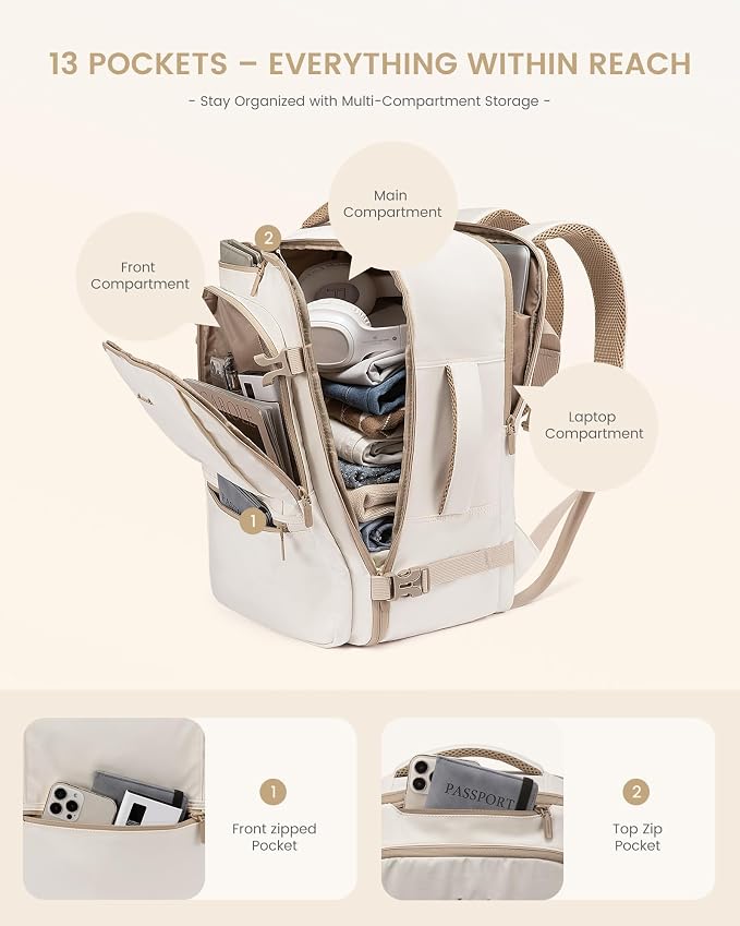 LOVEVOOK Travel Backpack for Women & Men, 50L Large Carry On Backpack Airline - Image 8