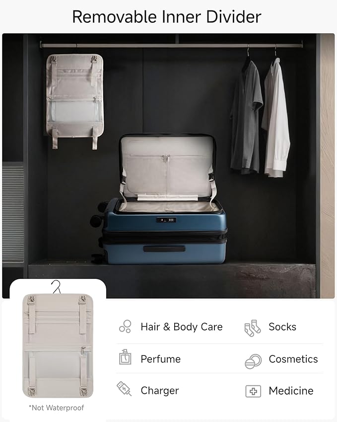 Checked Luggage Top Opening, FLT Expandable Polycarbonate Hard Shell Suitcase - Image 7