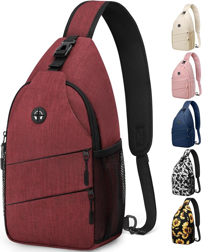 Crossbody Bags for Women Men Trendy Sling Bag Bakpack Casual Chest Bag by Pritent