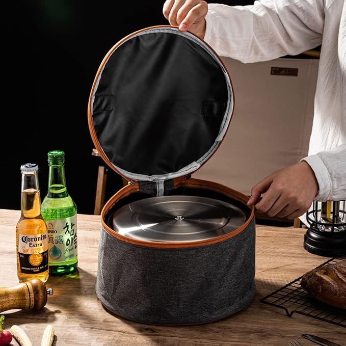 304 Stainless Steel Camping Cookware Set, Pots and Pans - Image 6