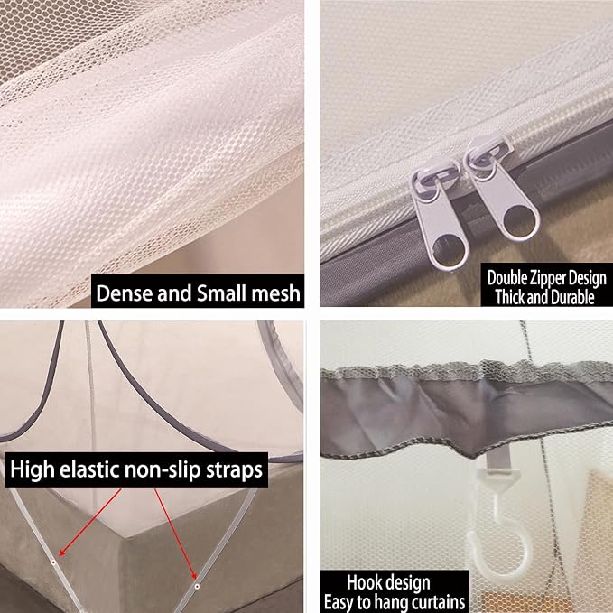 CMINGJ Mosquito Net for Bed, Portable pop up Mosquito Netting - Image 6