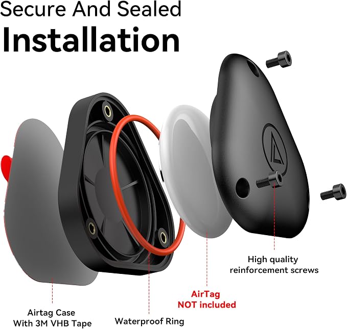 for airtag Mount 2 Pack, airtag Adhesive Sticker Mount, IPX8 Waterproof Air tag - Image 2