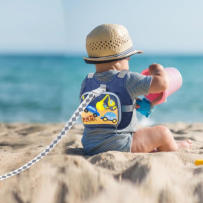 Accmor Toddler Harness Leash + Reflective Anti Lost Wrist Link, Cute Car Kids - Image 7