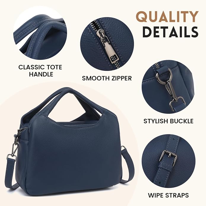 KOGTLA Genuine Leather Purses for Women, Crossbody Shoulder Bags - Image 4