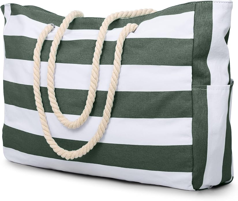 Becokan Beach Bags for Women Large Waterproof Beach Tote Bag Zipper Beach Bags by BecokanBeachBagSpecialist