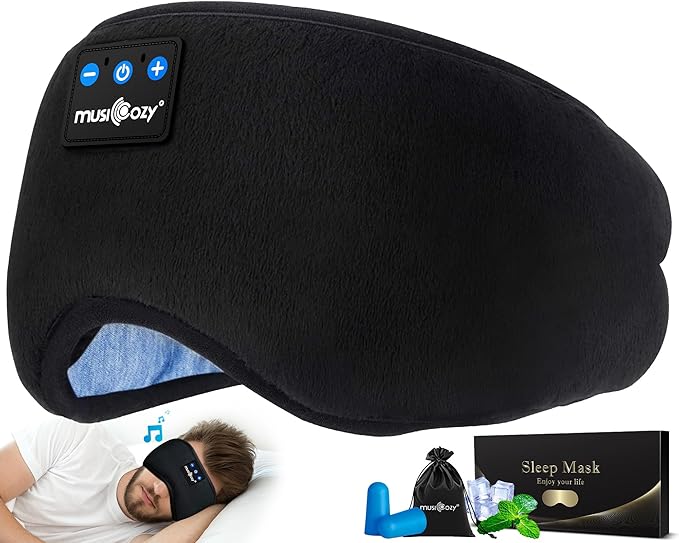 MUSICOZY Sleep Headphones Bluetooth 5.4 Headband Sleeping Eye Mask by MUSICOZY